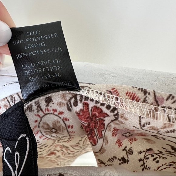 Windsor Cropped Corset Floral Puffed Short Sleeve Top Size Small - Picture 12 of 14